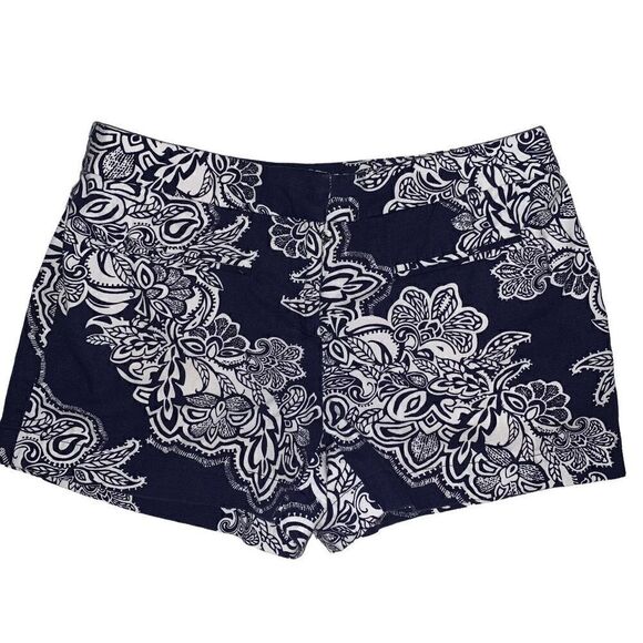 Dalia Collection navy & white textured shorts 4 - Picture 4 of 5